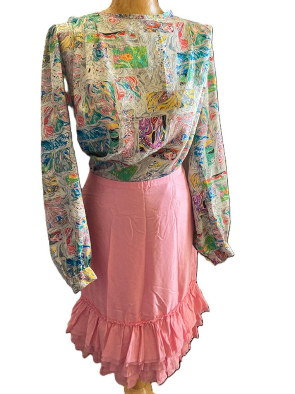 Banana Republic Bright Pink Silk Skirt Size 10